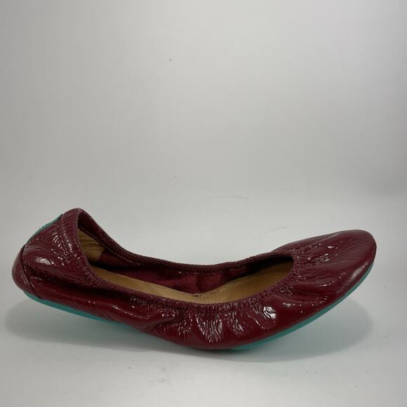 Tieks by Gavrieli Ruby Red Patent Leather Ballet Flats 8 Foldable - Picture 1 of 9